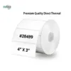 4" x 3" Rectangular direct thermal product stickers roll for business labeling