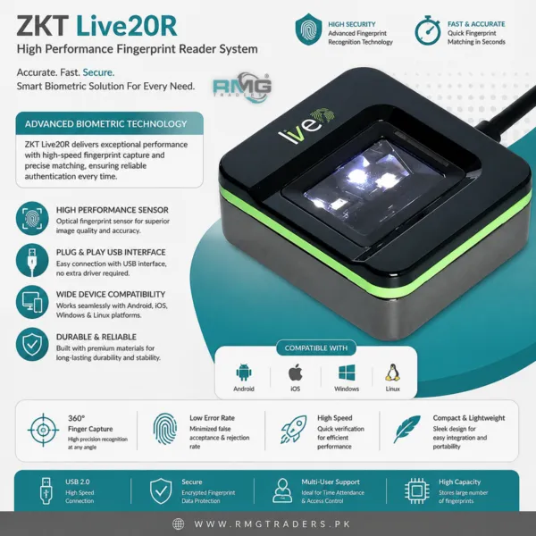 ZKT Live20R biometric fingerprint scanner