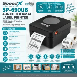Speed-X SP-690UB 4-inch thermal label printer