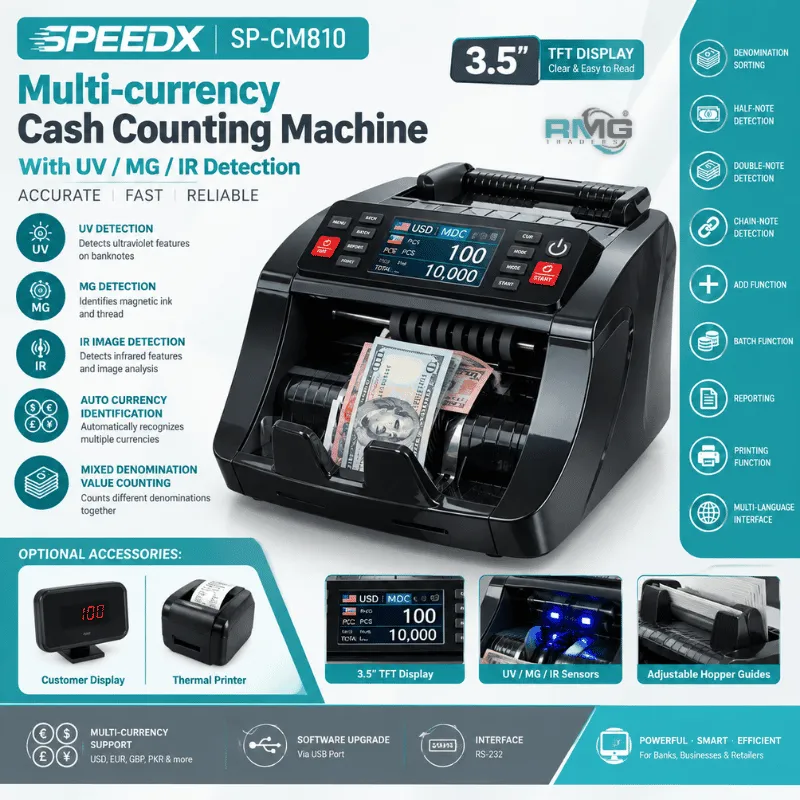 Speedx SP-CM810 automatic banknote counting machine