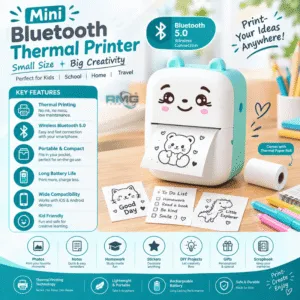 Portable mini Bluetooth thermal printer for kids