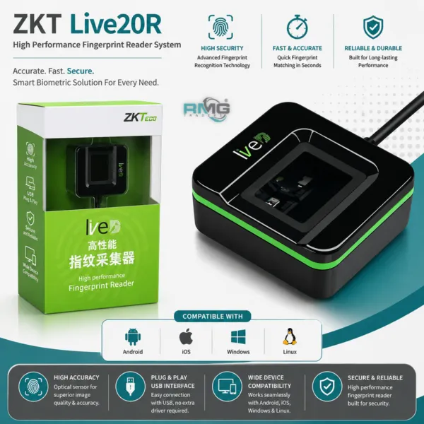 ZKT Live20R high performance fingerprint reader