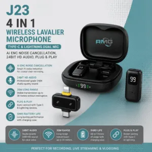 J23 4-in-1 wireless lavalier microphone