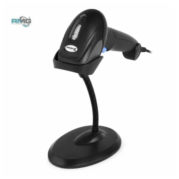 2D CMOS barcode scanner with desktop stand