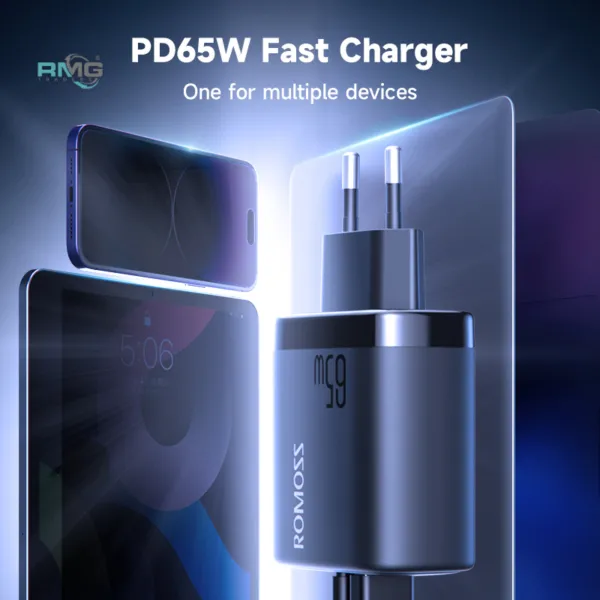 Romoss AC65MC 65W fast charging power adapter