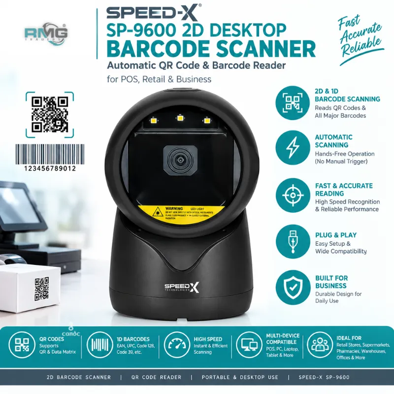 Speed-X SP-9600 2D desktop barcode scanner