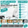 2 x 1 inch 50.8 x 25.4mm rectangle thermal labels