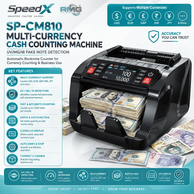 SpeedX SP-CM810 multi-currency cash counting machine