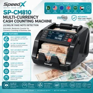 Multi-currency money counting machine with UV MG IR detection