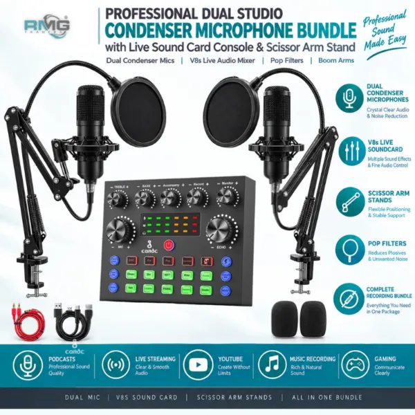 Candc Professional Dual Studio Condenser Microphone