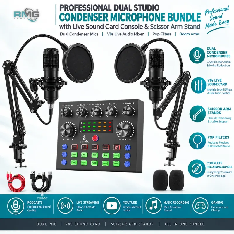 Candc Professional Dual Studio Condenser Microphone