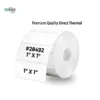 1" x 1" Rectangle direct thermal labels roll for barcode printing and product labeling