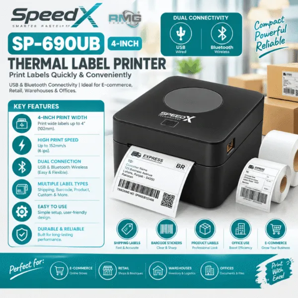 Speedx SP-690UB USB Bluetooth thermal printer