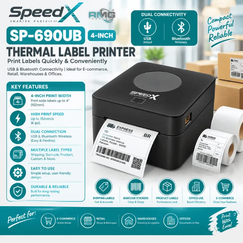 Speedx SP-690UB USB Bluetooth thermal printer