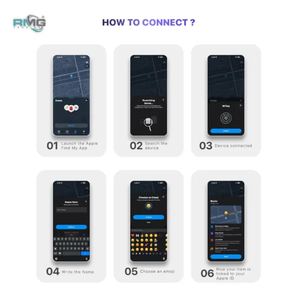 TAG R202 Smart Tracker Hoe to Connect Bluetooth key finder with 6-month battery