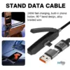 Type-C to Type-C foldable phone stand charging cable