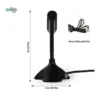 USB desktop microphone with flexible gooseneck base