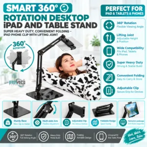 RMG SMART 360 Phone Stand degree rotating desktop iPad and phone stand
