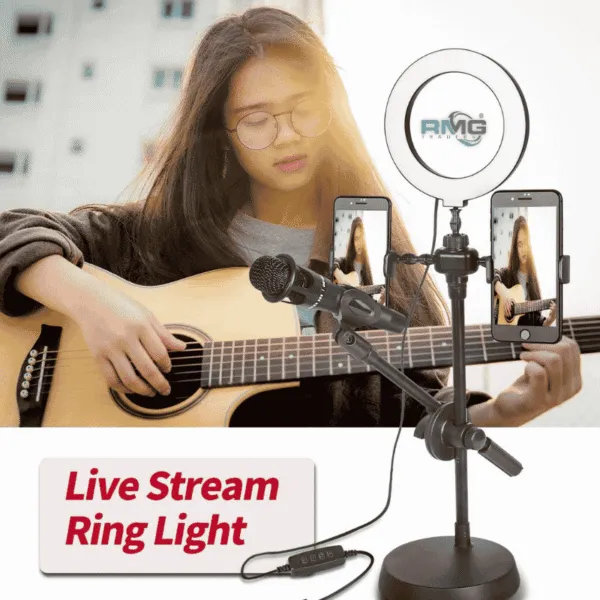 RMG USB-powered ring light for live streaming and video recording