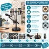 RMG Selfie Ring Light with Dual Phone Holders & Microphone Stand