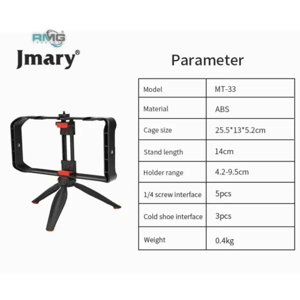 Jmary MT-33 phone camera rig for content creation