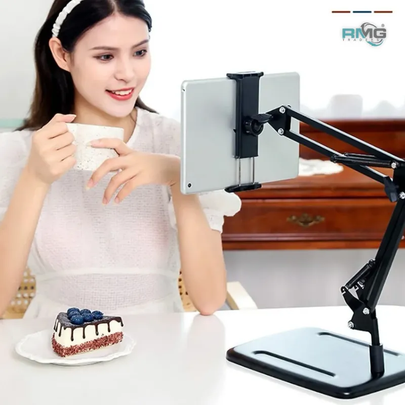 Heavy duty foldable desktop tablet stand