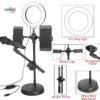 USB-powered selfie light with dual phone holders